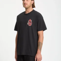Snake Peace T-Shirt - Black -Volcom Store A4332551 BLK 31
