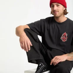Snake Peace T-Shirt - Black -Volcom Store A4332551 BLK 5