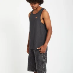 Pistol Stone Tank Top - HEATHER BLACK -Volcom Store A4512402 HBK 1