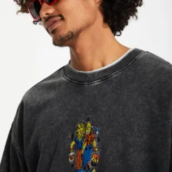 Bob Mollema Sweatshirt - LIGHT ACID BLACK -Volcom Store A4612504 LAB 2