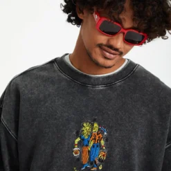 Bob Mollema Sweatshirt - LIGHT ACID BLACK -Volcom Store A4612504 LAB 3