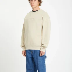 Volcom Stone Sweatshirt - LIGHT KHAKI -Volcom Store A4612514 LKH 1