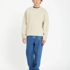 Volcom Stone Sweatshirt - LIGHT KHAKI -Volcom Store A4612514 LKH 4