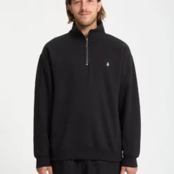 Single Stone Zip Sweatshirt - Black