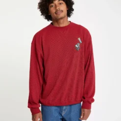 J.J. Villard Sweatshirt - Lifeguard Red 18 J.J. Villard Sweatshirt - Lifeguard Red -Volcom Store A4632505 LRD 6