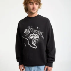 Recto Verso Sweatshirt - Black -Volcom Store A4632507 BLK 6