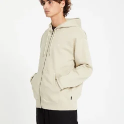 Single Stone Full Zip Hoodie - LIGHT KHAKI -Volcom Store A4812503 LKH 5