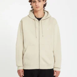 Single Stone Full Zip Hoodie - LIGHT KHAKI