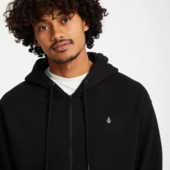 Single Stone Zip Hoodie - Black -Volcom Store A4832500 BLK 6