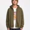 Single Stone Zip Hoodie - Sage Leaf -Volcom Store A4832500 SLE 1