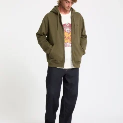 Single Stone Zip Hoodie - Sage Leaf -Volcom Store A4832500 SLE 30