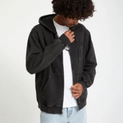 Studder Zip Hoodie - Black -Volcom Store A4832503 BLK 6