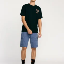 Enamel T-Shirt - Black -Volcom Store A5032505 BLK 30