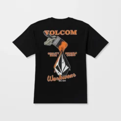 Enamel T-Shirt - Black -Volcom Store A5032505 BLK 33