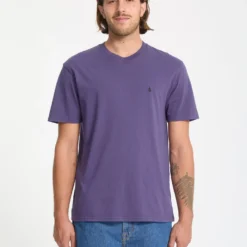 Solid Stone T-Shirt - Dark Purple -Volcom Store A5212317 DPL 2