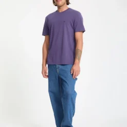 Solid Stone T-Shirt - Dark Purple -Volcom Store A5212317 DPL 30