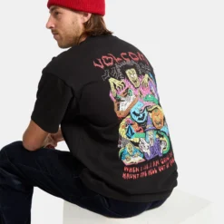 J.J. Villard T-Shirt - Black -Volcom Store A5232553 BLK 4