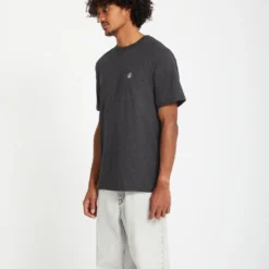 Circle Blanks T-Shirt - Heather Black -Volcom Store A5712316 HBK 3