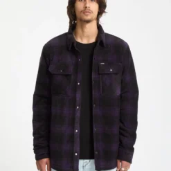 Bowered Fleece Over-Shirt - Dark Purple