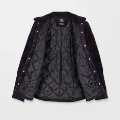 Bowered Fleece Over-Shirt - Dark Purple -Volcom Store A5832400 DPL 1L 1