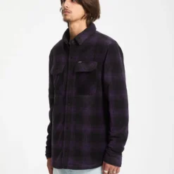 Bowered Fleece Over-Shirt - Dark Purple -Volcom Store A5832400 DPL 31