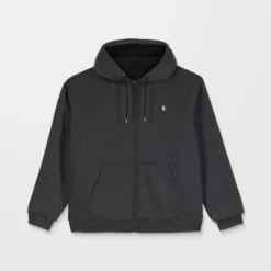 Single Stone Lined Zip Hoodie - Heather Black -Volcom Store A5832500 HBK 32 4af84875 f9fc 42d0 b57d 6d2d2565a284