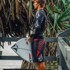 Surf Vitals J Robinson Rashguard - BLACK -Volcom Store A9312504 BLK LIFESTYLE1