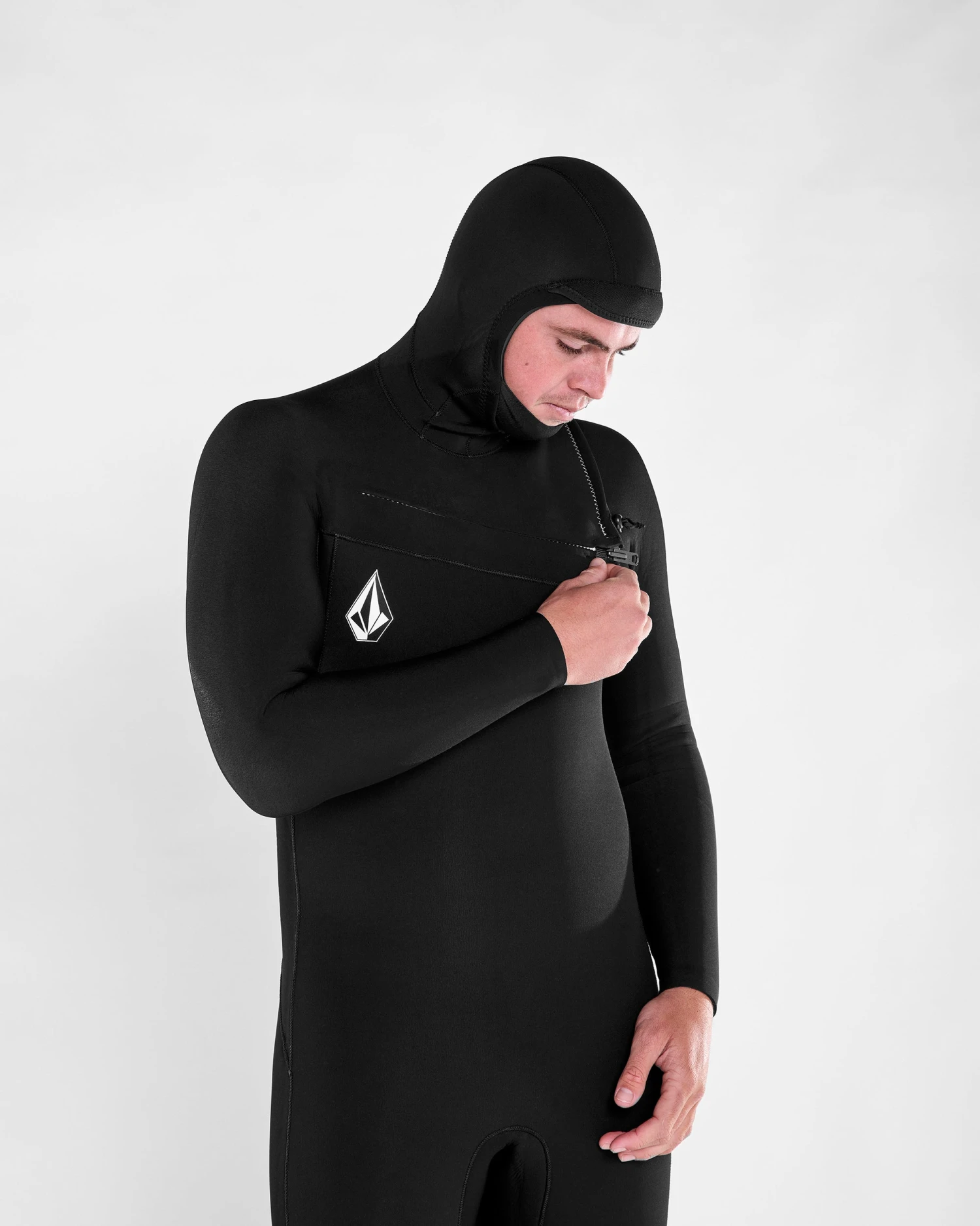 Modulator 4/3Mm Hooded Chest Zip Wetsuit - Black 14 Modulator 4/3Mm Hooded Chest Zip Wetsuit - Black - Image 12
