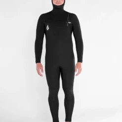 Modulator 5/4/3Mm Hooded Chest Zip Wetsuit - Black -Volcom Store A9532206 BLK 3
