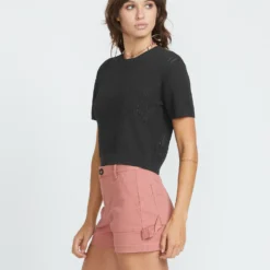 Meshy Beach T-shirt - BLACK -Volcom Store B0112505 BLK 5