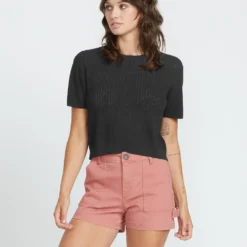 Meshy Beach T-shirt - BLACK