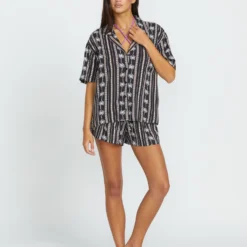 Sun Stunner Shirt - BLACK COMBO -Volcom Store B0412500 BLC 2
