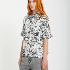 Alix Shirt - BLACK WHITE -Volcom Store B0412504 BWH 5