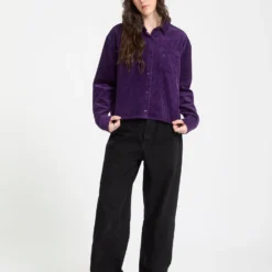 Weellow Corduroy Shirt - Acai -Volcom Store B0532404 ACI 31