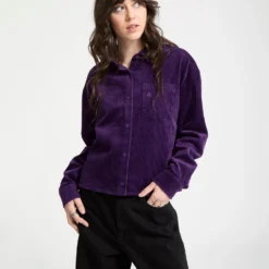 Weellow Corduroy Shirt - Acai -Volcom Store B0532404 ACI 4