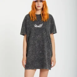 Alix Tee Dress - VINTAGE BLACK