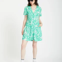Alix Shirt Dress - JADE 15 Alix Shirt Dress - JADE -Volcom Store B1312515 JDE 4