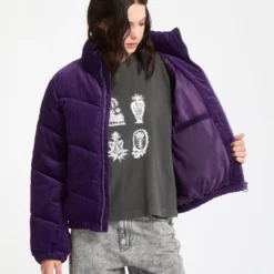 Cord'N Stone Puff Jacket - Acai 17 Cord'N Stone Puff Jacket - Acai -Volcom Store B1732502 ACI 4