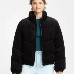 Cord'N Stone Puff Jacket - Black