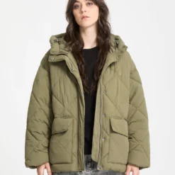 Out Of Boxy Puff Jacket - Wintermoss