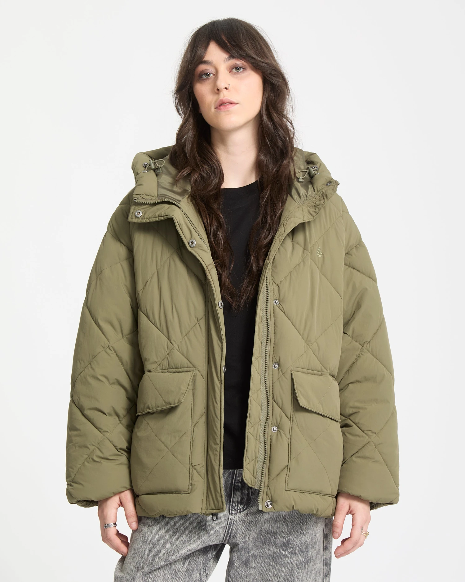 Out Of Boxy Puff Jacket - Wintermoss 3 Out Of Boxy Puff Jacket - Wintermoss