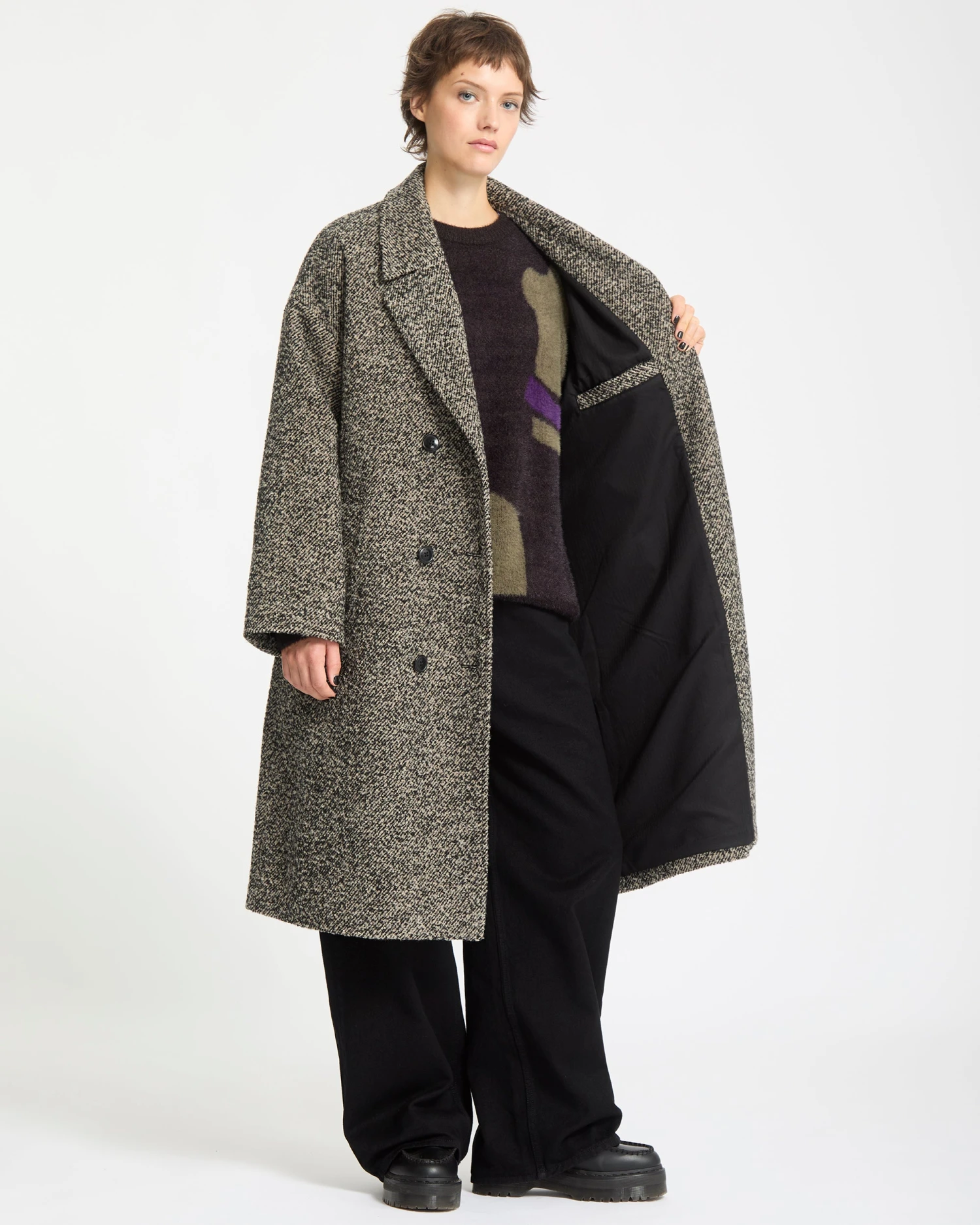 Eastcoat Coat - Black White 6 Eastcoat Coat - Black White - Image 4