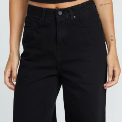 Stoned Boyfriend High Rise Jeans - BLACK -Volcom Store B1932400 BLK 2