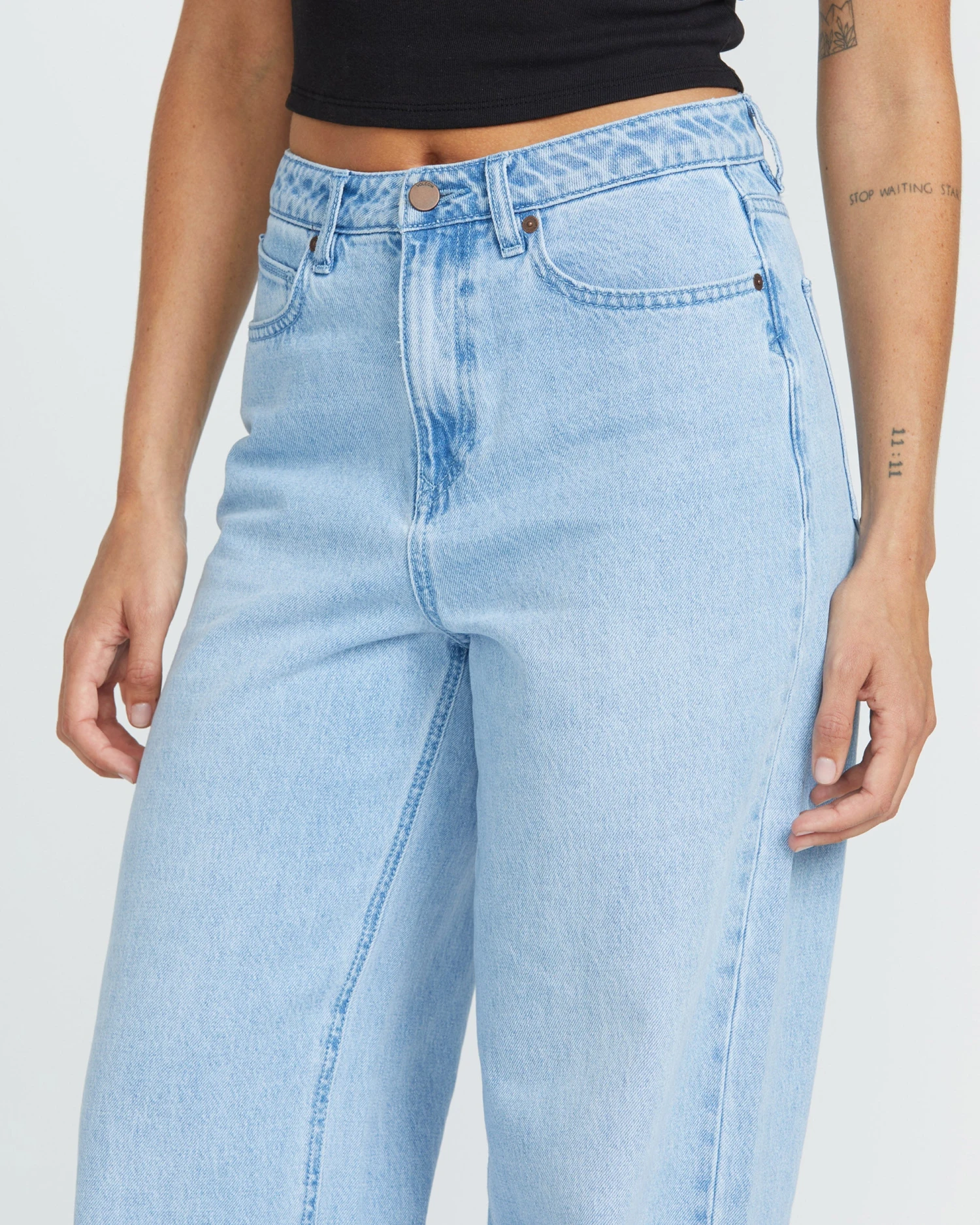 Stoned Boyfriend High Rise Jeans - BLUE BIRD 5 Stoned Boyfriend High Rise Jeans - BLUE BIRD - Image 3