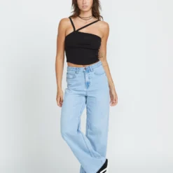 Stoned Boyfriend High Rise Jeans - BLUE BIRD 19 Stoned Boyfriend High Rise Jeans - BLUE BIRD -Volcom Store B1932400 BRB 6