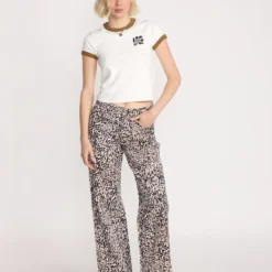 Stoned Boyfriend Lowrise Jeans - Animal Print