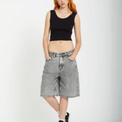 Beeggy Denim Short - GREY VINTAGE -Volcom Store B2012504 GVN 3