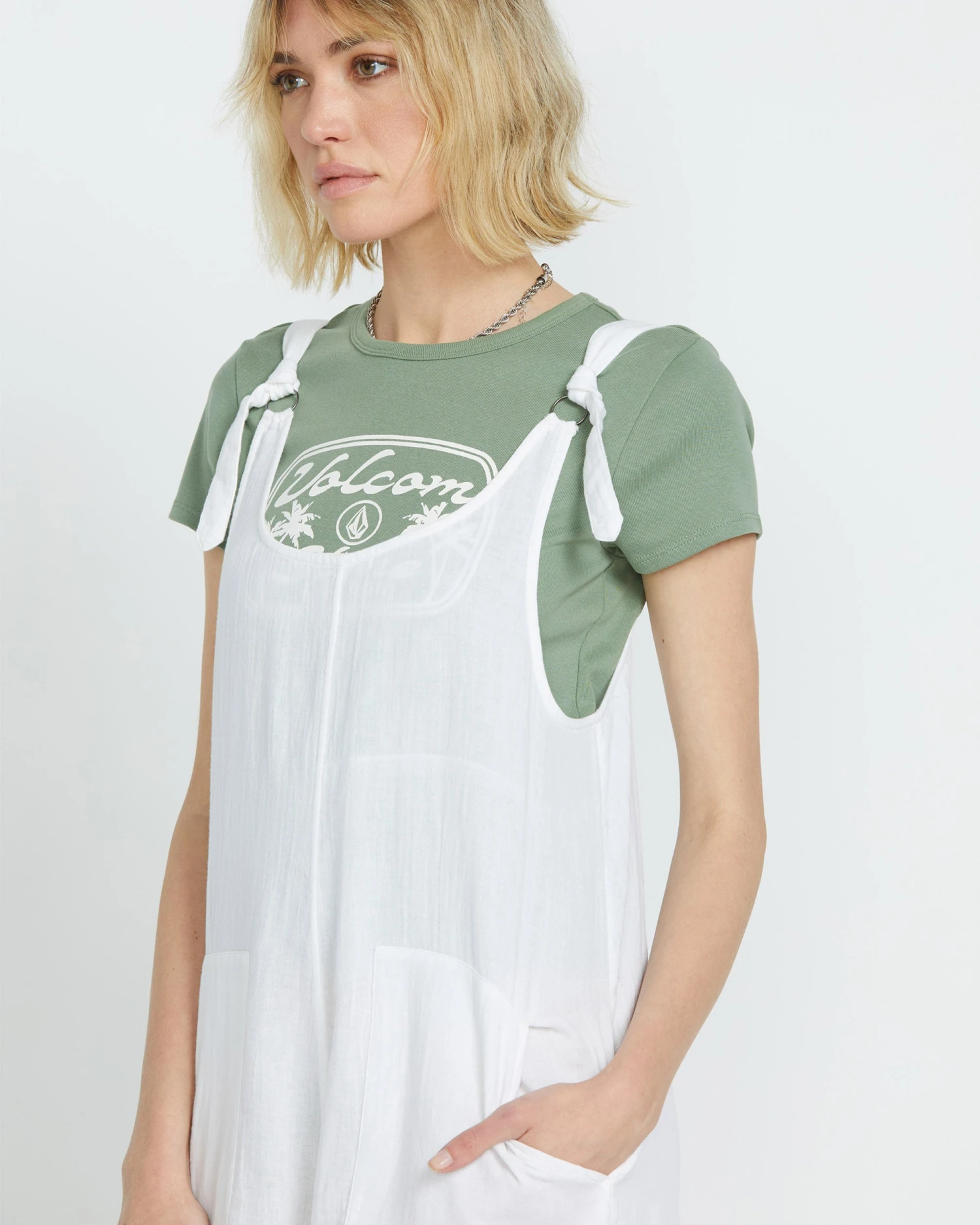 Lil Tie Strap Romper - WHITE 5 Lil Tie Strap Romper - WHITE - Image 3