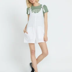 Lil Tie Strap Romper - WHITE 11 Lil Tie Strap Romper - WHITE -Volcom Store B2812501 WHT 6