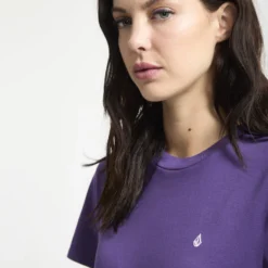 Solid Stone Emb T-Shirt - Acai -Volcom Store B3512204 ACI 3